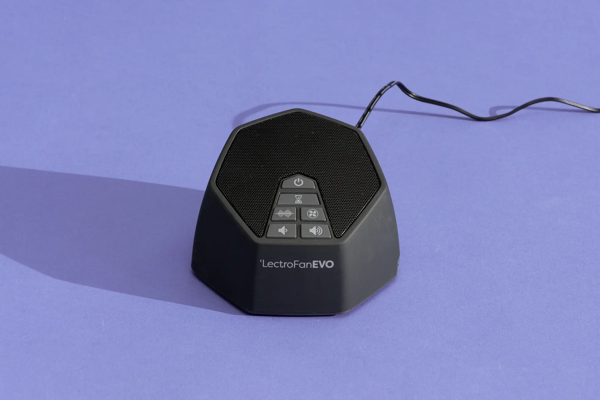 Popular white noise machine on nightstand